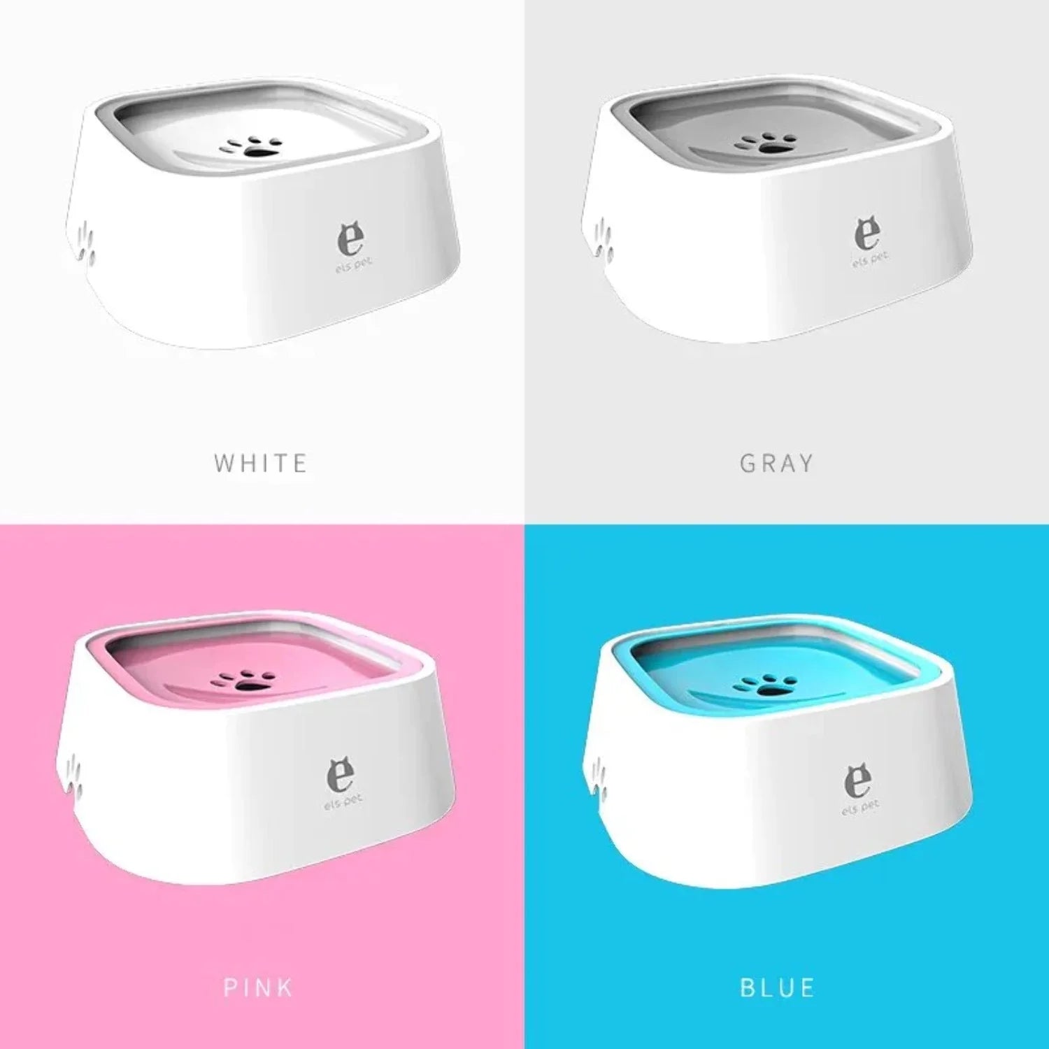 Dog Drinking Water Bowl Floating Non-Wetting Mouth Cat Bowl without Spill Drinking Water Dispenser ABS Plastic Dog Bowl