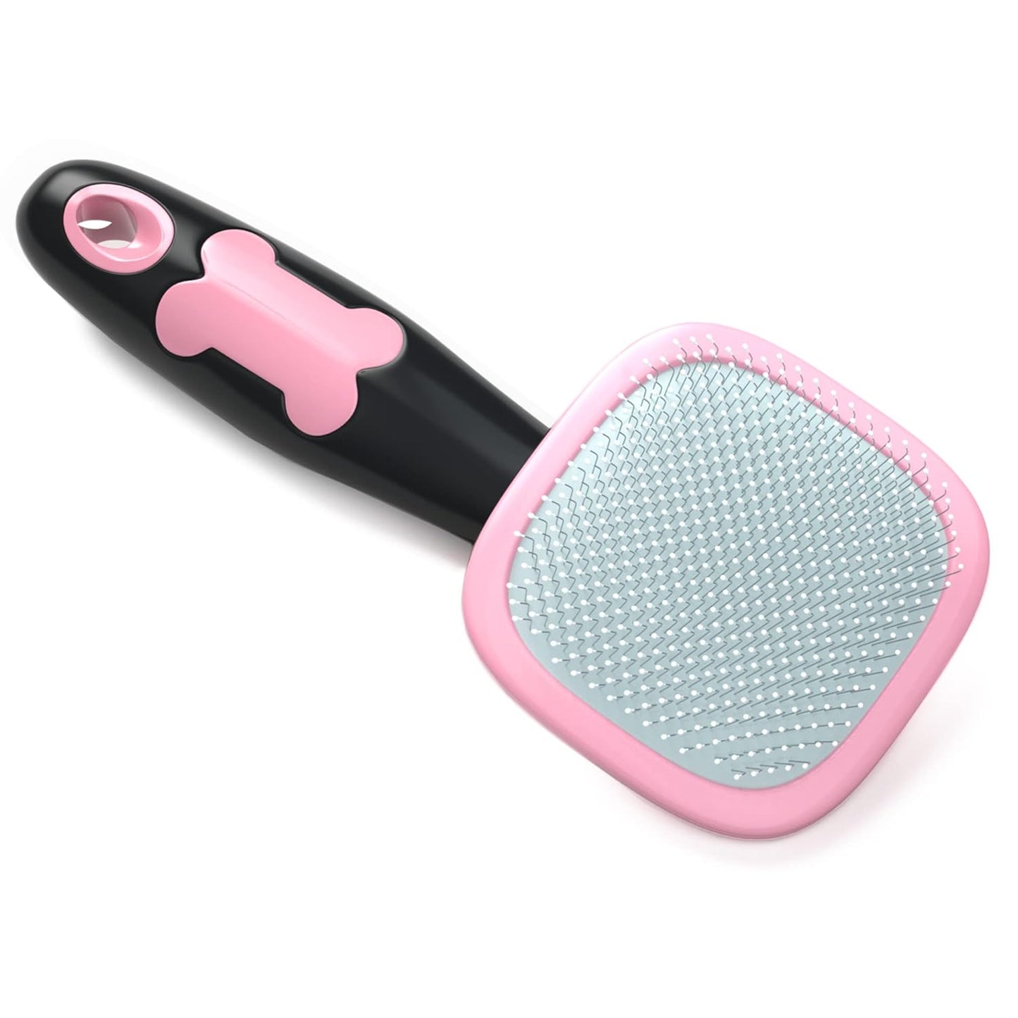 Dog & Cat Grooming Brush - Slicker Shedding Tools (Pink)